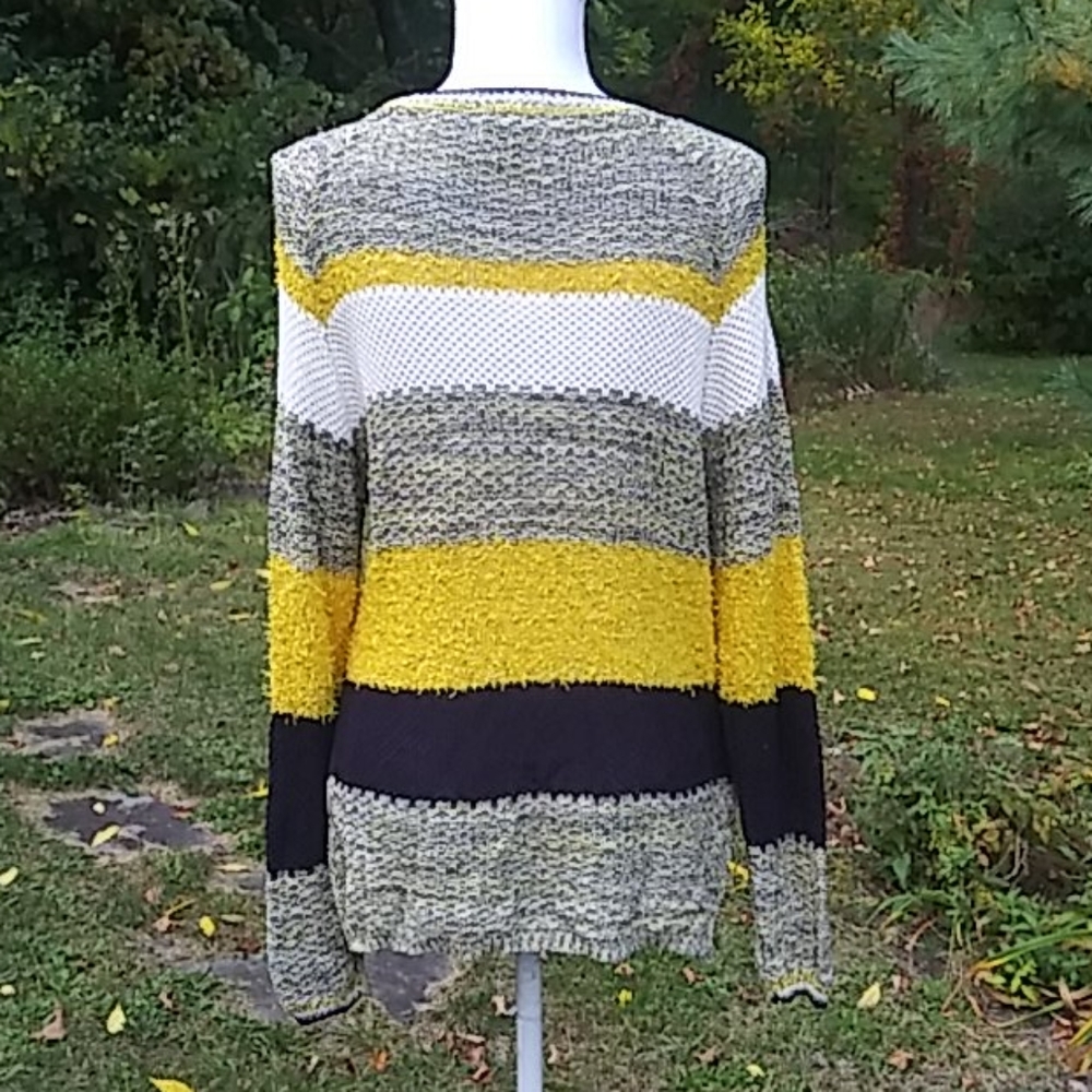 NEW CENY Striped Knit Pullover Sweater - Picture 6 of 9